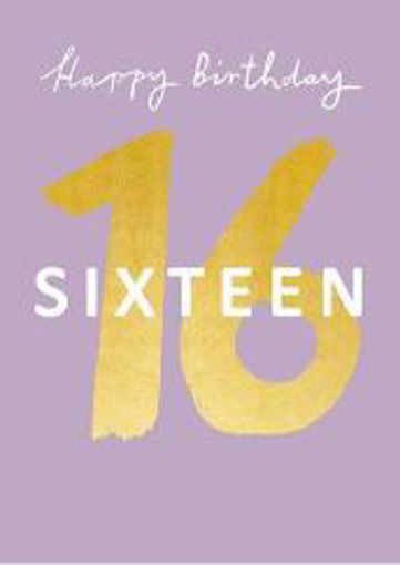 Picture of HAPPY BIRTHDAY 16 CARD LILAC